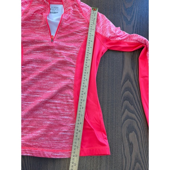 Tek Gear 1/4 Zip Womens WarmTek Pull Over Athletic Top XS Long Sleeve EUC Coral - Picture 8 of 11